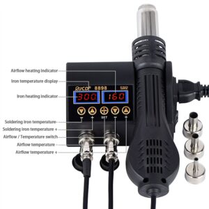 Alternative view of 2 in 1 750W Soldering station LCD Digital display welding rework station for cell-phone BGA SMD PCB IC Repair solder tools 8898