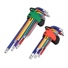 Allen Key Set Hex Wrench Screwdriver Set Hexagon Spanner Universal 9Pcs Ball End Torx Star Keys Tool L Type Hand Tools Kit