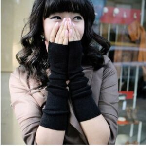 Alternative view of Hot Women Winter Wrist Arm Hand Warmer Knitted Long Fingerless Gloves Mittens  #012