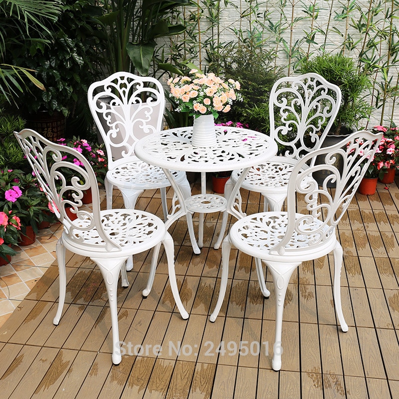 set of 5pcs Cast Aluminum garden furniture dining set