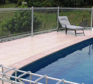 Galvanized pool fence panels