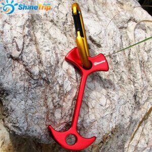 Alternative view of 4pcs Lengthen Floor Nail Camp Wind Rope Tent Peg Path Deck Anchor Chains Linked Bone Nails Tent Nail 7.8x3.5cm